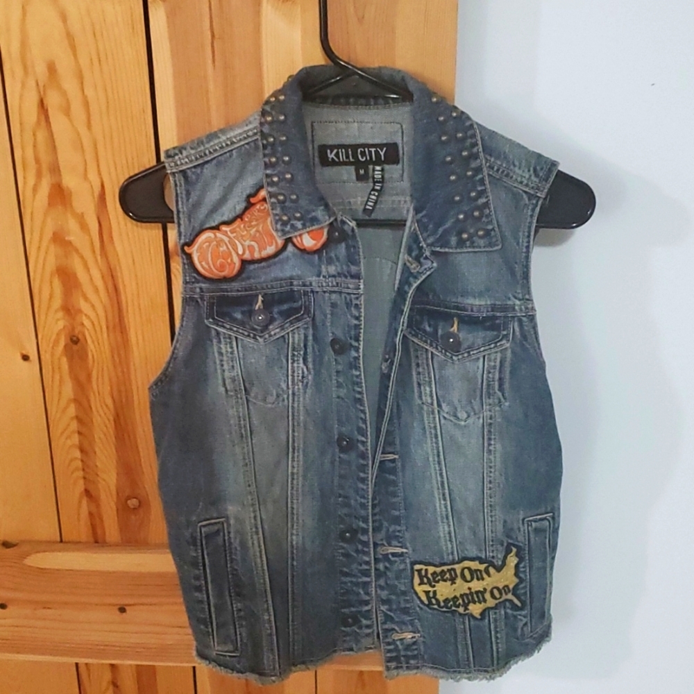 EUC Kill City Denim Vest Size M